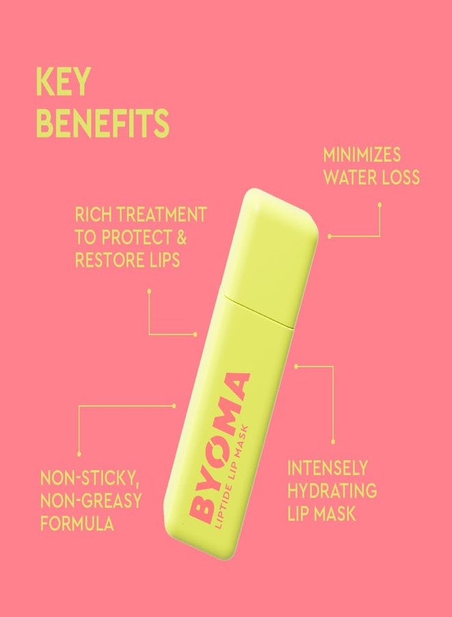 BYOMA Liptide Lip Mask - Lightweight, Overnight Mask - Peptide Lip Treatment with Peptides, Babassu Oil & AHA - Hydrating, Exfoliating Balm - 0.16 oz - Image 3